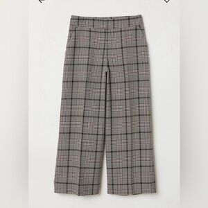 H&M plaid wide-leg pants
